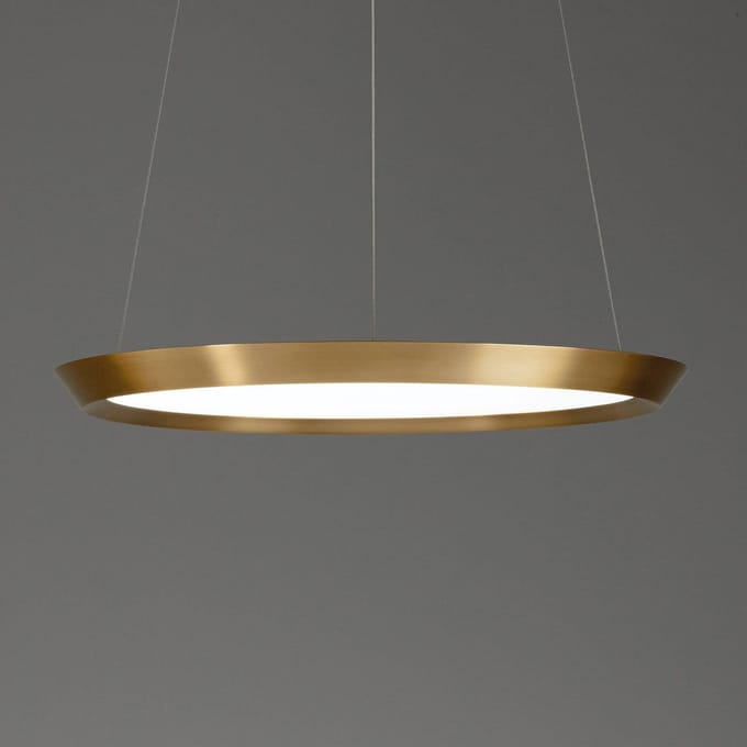 LEDS-C4 Saturn LED hanglamp messing satijn Ø 60cm