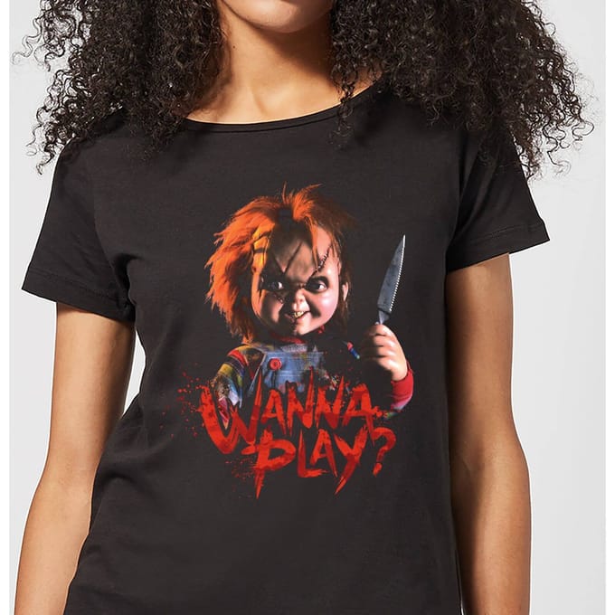 Chucky Wanna Play? Dames T-shirt - Zwart - L