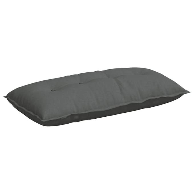 vidaXL - Rugkussen - Donkergrijs - 100 - x - 50 - x - 19 - cm - Stof