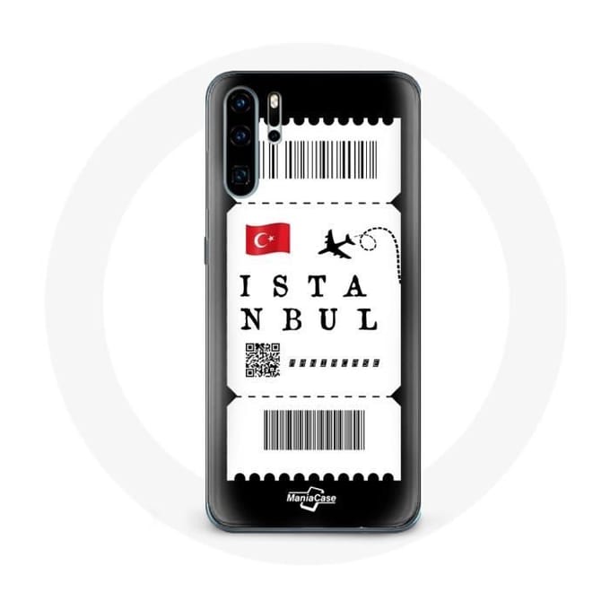 Case voor Huawei P30 pro Vliegticket Istanbul Türkiye