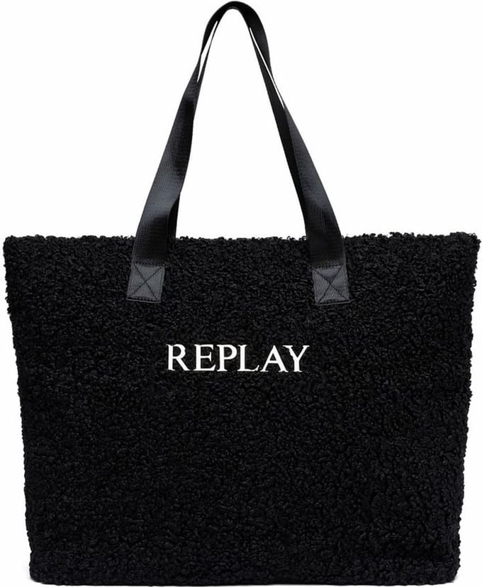 REPLAY Schoudertas Shopper Black Zwart