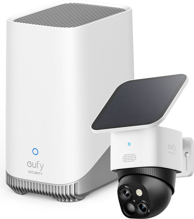 eufy Security SoloCam S340 - 360° buitencamera + eufy Security HomeBase 3 S380- Bundelvoordeel