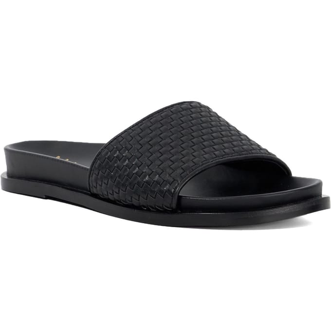 Dune Lilas Dames Zwarte Sandalen