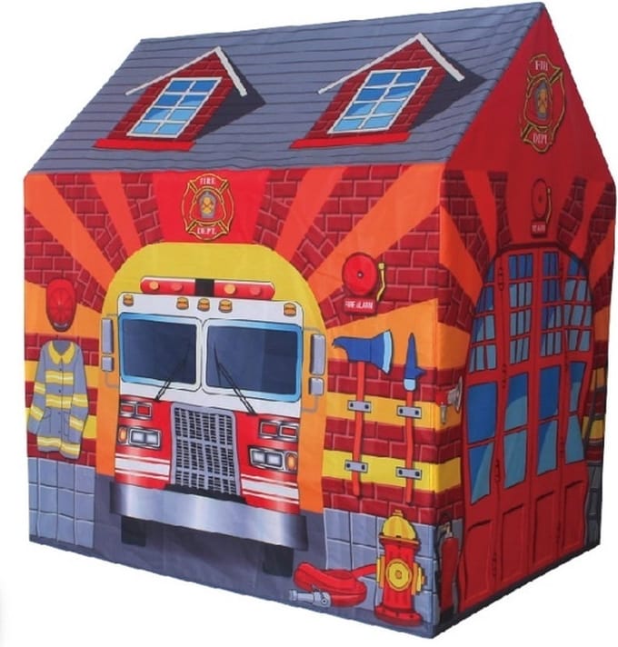 Speeltent Brandweer Thema - Rode Kindertent 95x72x102 cm - Polyester - Viking Choice