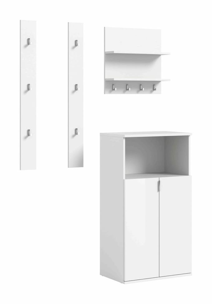 ProjektX Garderobe Opstelling 3 Delen Wit Hoogglans - 111cm x 191cm x 37cm