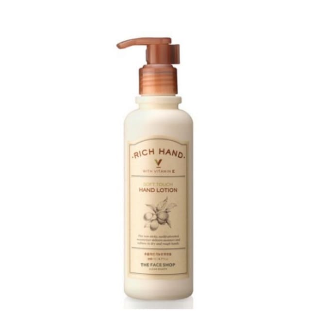 THE FACE SHOP Rich Hand V Lotion pour les mains toucher doux 200 ml beige