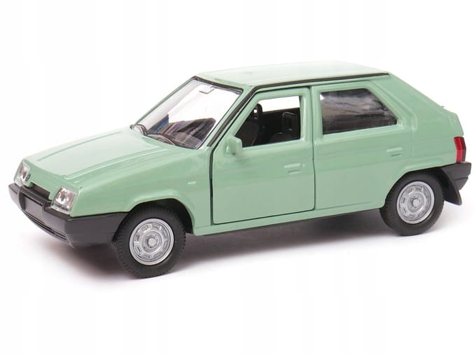 Welly Skoda Favorit Modelauto Schaal 1:34 Groen