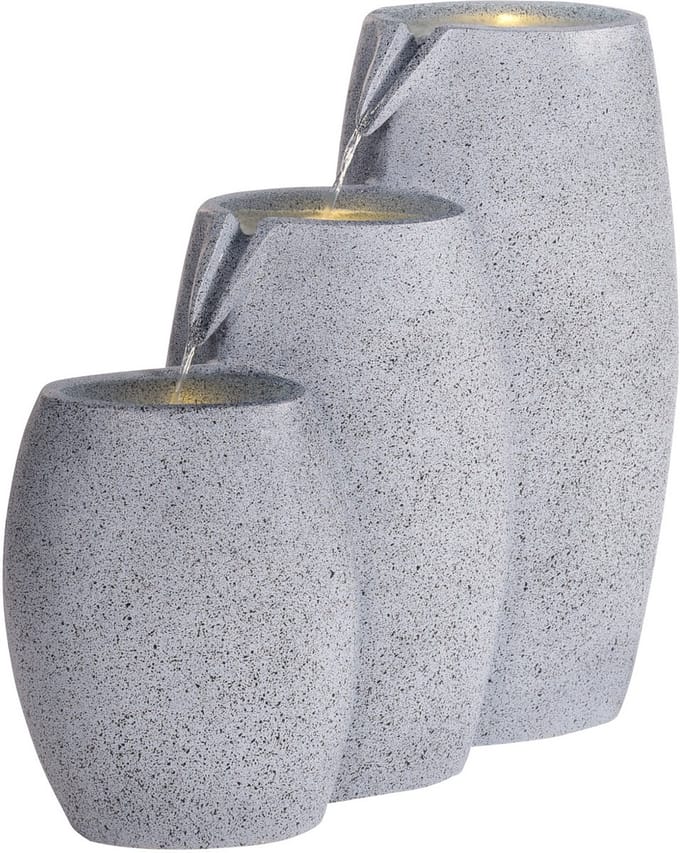 ARKLE - Tuinfontein met LED - Grijs - Magnesiumoxide