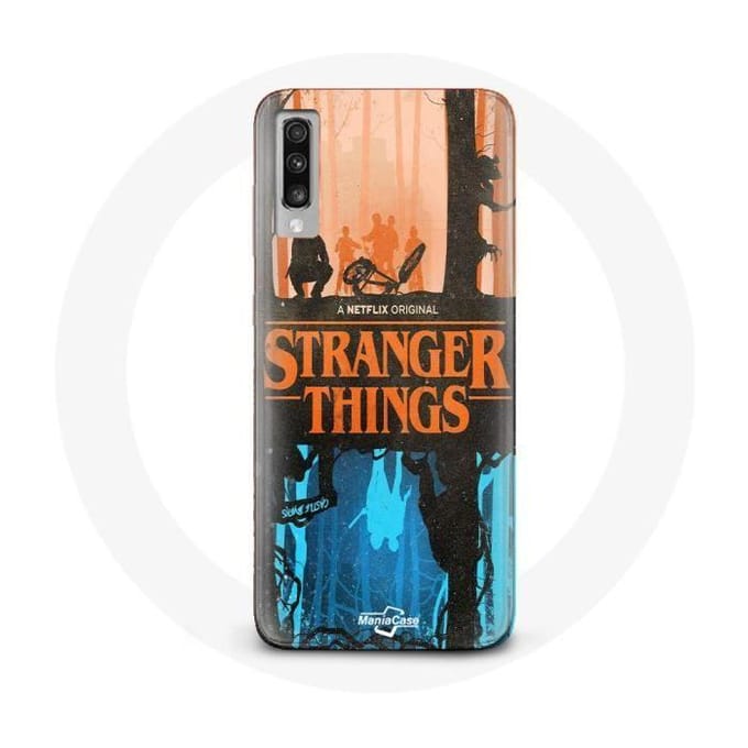 Coque Maniacase pour pour Samsung Galaxy A50 Stranger Things Couverture des amis