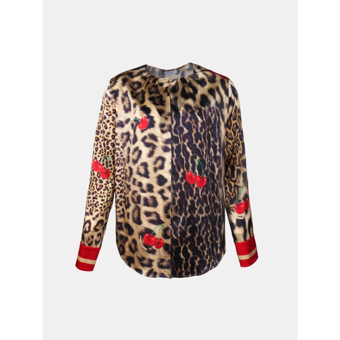 Mucho Gusto ® blouse copenhagen luipaard kers print