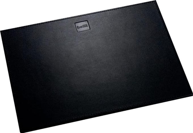 Helit muismat leer zwart 250x200mm antislip