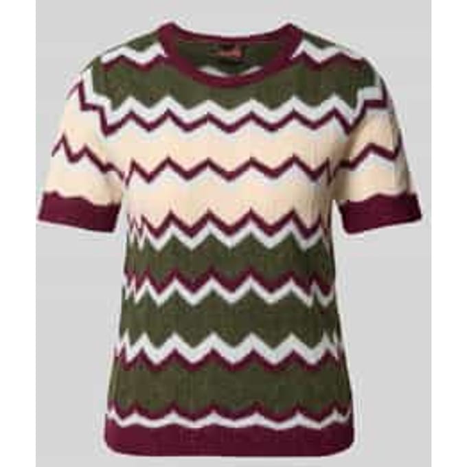 gebreid shirt met ronde hals