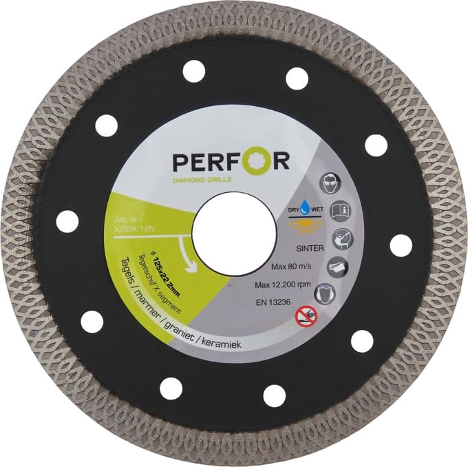 Perfor Zaagbl Keram Ult Dun Ø125 As 22.2Mm
