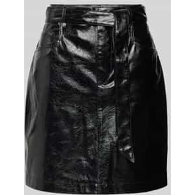 Minirok in leerlook, model 'Vemas'