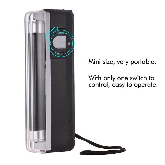 Draagbare mini-gelddetector Vals geld Vals bankbiljet gray