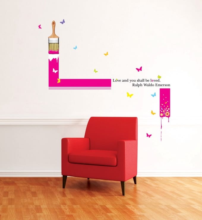 Muurstickers, decoratieve lijm, verf en liefde