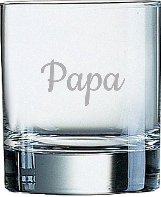 Whiskeyglas gegraveerd - 20cl - Papa