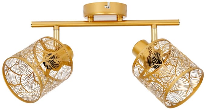Ostaria Plafondlamp Calathea - goud - metaal - bewerkt - E27 - interieur decoratie - binnen