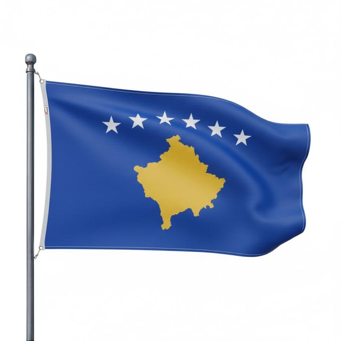 Trasal - vlag Kosovo - kosovaarse vlag 150x90cm