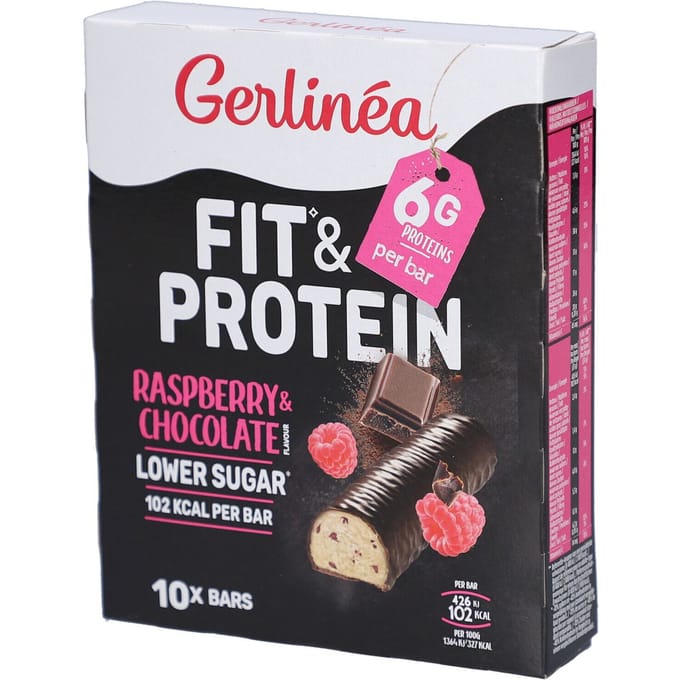Gerlinea Fit² & Protein - Repen - Framboos & Chocolade - 10 x 31 gr