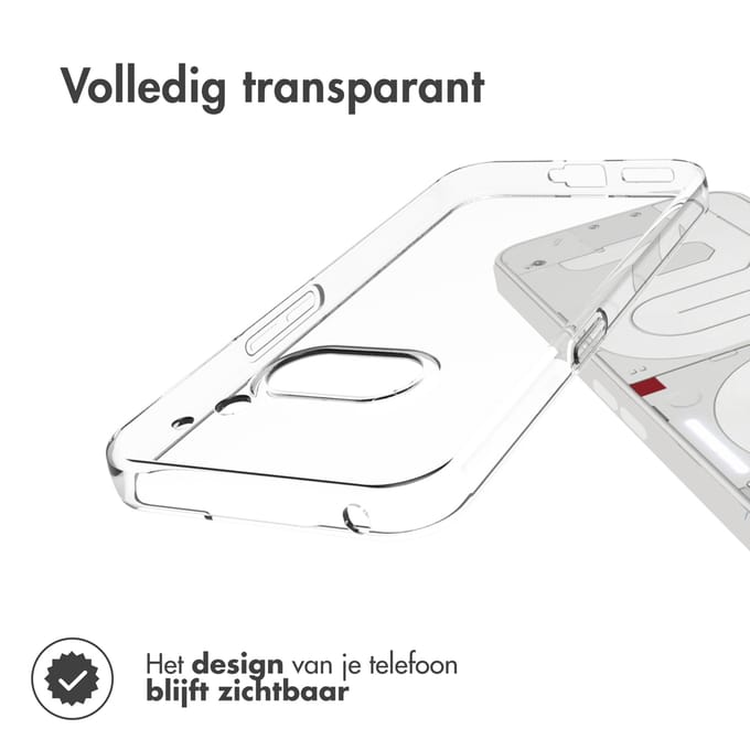 Accezz Hoesje - Geschikt voor Nothing Phone (2a) / Nothing Phone (2a) Plus - Clear Backcover - Transparant
