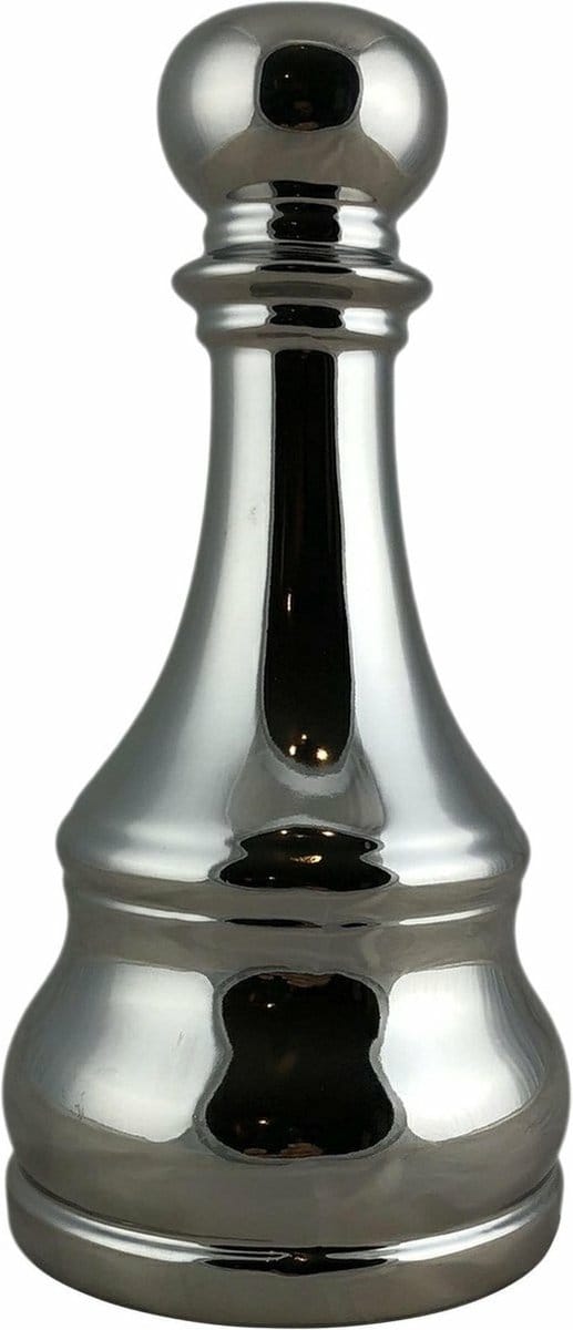 Deurstopper Deurstop Keramiek Zilver 26 cm - Pionvorm - 600 gram