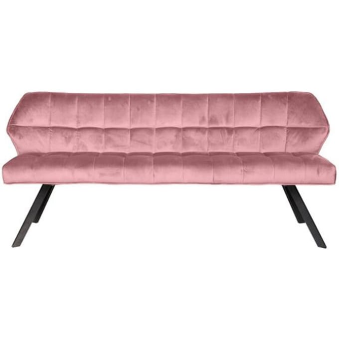 Hoyz - Eetkamerbank Raster - 180cm Breed - Roze
