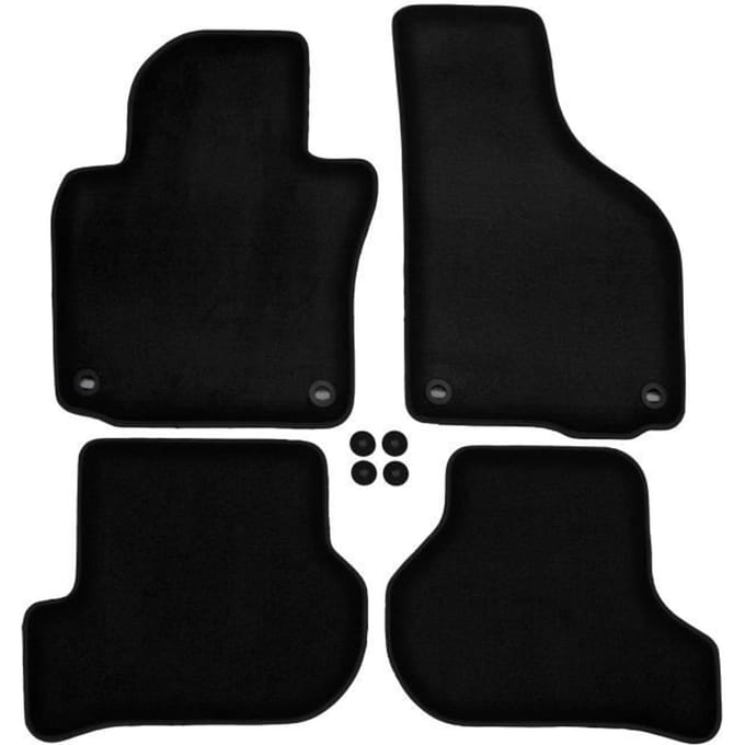 Vloermatten - VW - Golf 5 - Zwart - 4 stuks - Antislip en waterdicht