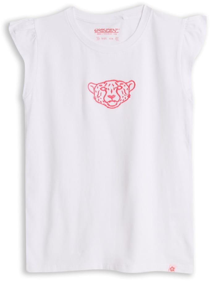 4PRESIDENT T-shirt meisjes - Bright white - Maat 92 - Meiden shirt
