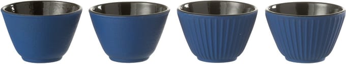 J-Line theemok - metaal - donkerblauw - 2 dozen van 2 stuks