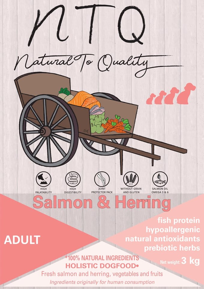 Natural To Quality met zalm en haring 3 kg