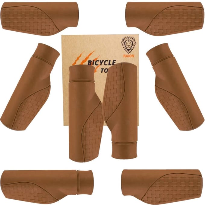 Raion Henso Series - Handvatten Fiets - Ergonomisch & Inkortbaar - 118/100 mm - Bruin