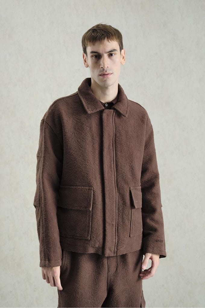 Textuur Jacquard Katoenen Jacket