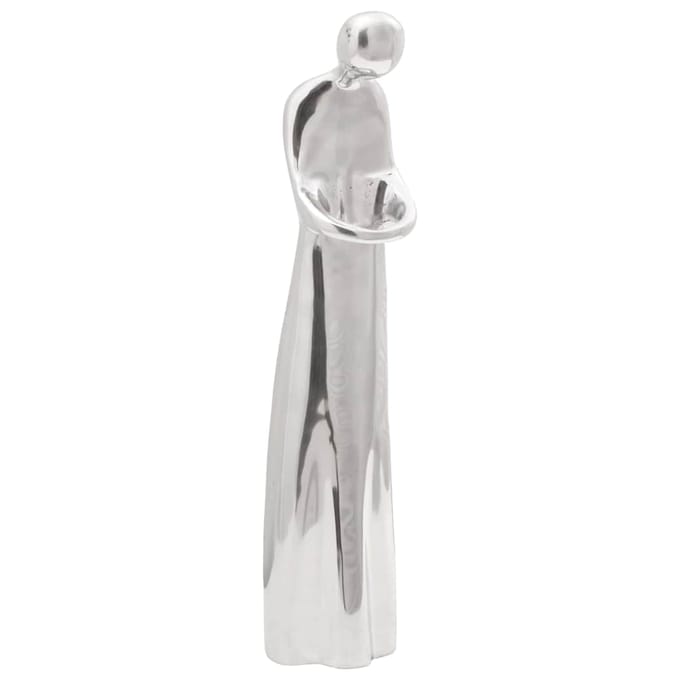 vidaXL - Sculptuur - zilver - 10 - x - 16 - x - 49 - cm - Aluminium