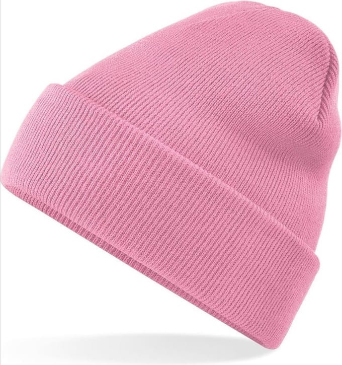 Muts - Beanie - Lichtroze - Gehaakt - Wintermuts - Warm - 'Original Cuffed Beanie' - Jonyx