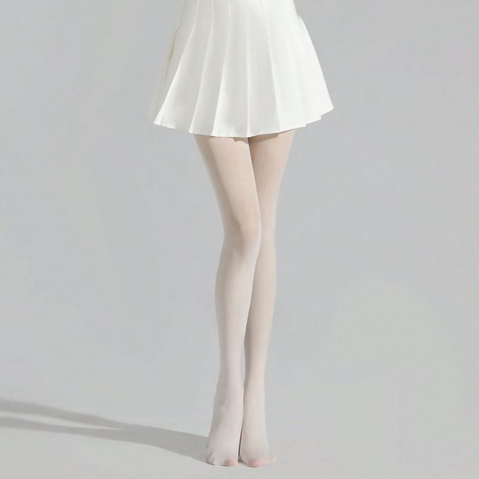 1 Paar Witte Panty's voor Dames Stretch Dunne Witte Panty's Kousen Panty's Dames Panty's M white