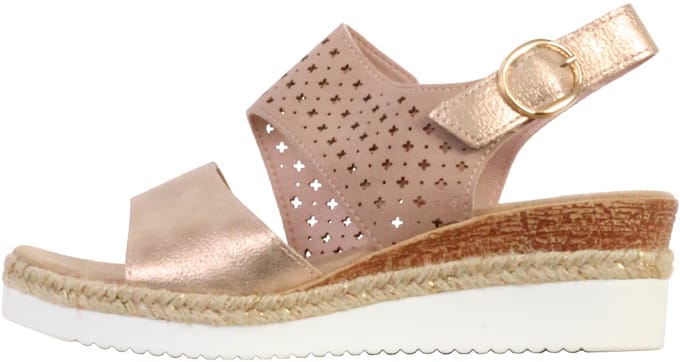 Sandalen met plateauzool en riempje