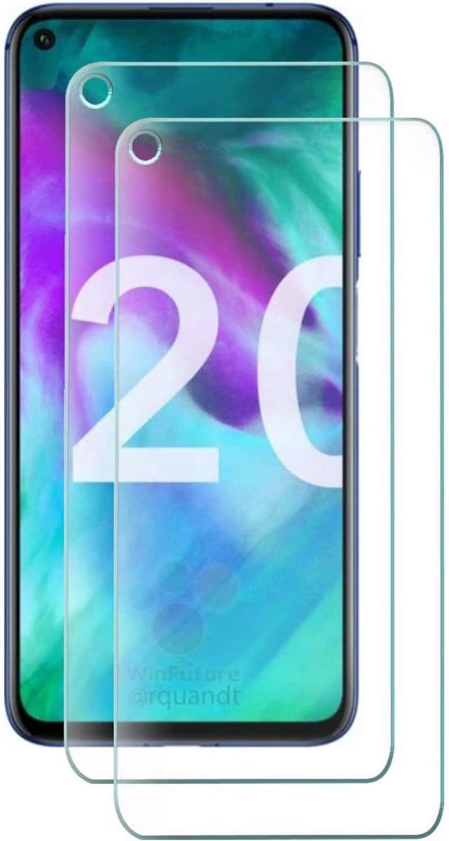 Screenprotector Glas - Tempered Glass Screen Protector Geschikt voor: Huawei Nova 5T  - 2x