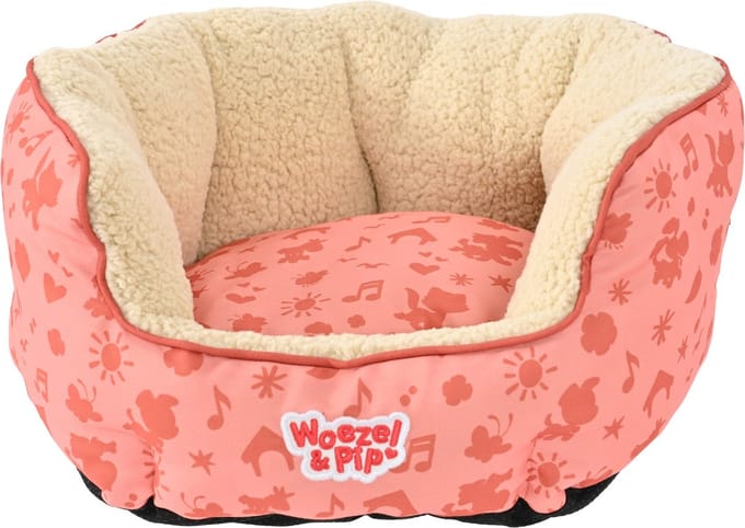 Woezel & Pip slaapmand rond roze 50cm