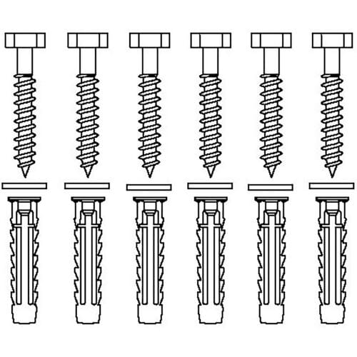 Pressalit Care fixing material set of 6 V8608