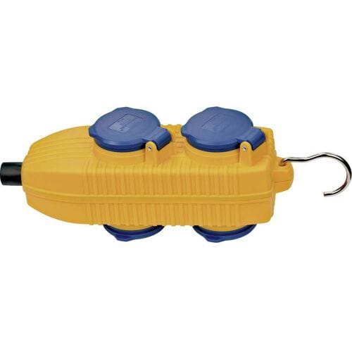 Brennenstuhl 1081070010 Stekkerdoos zonder schakelaar Blauw, Geel
