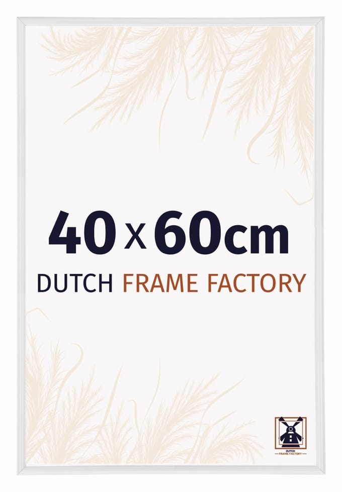 Fotolijst 40x60 cm - Kunststof - Wit Hoogglans - Angers
