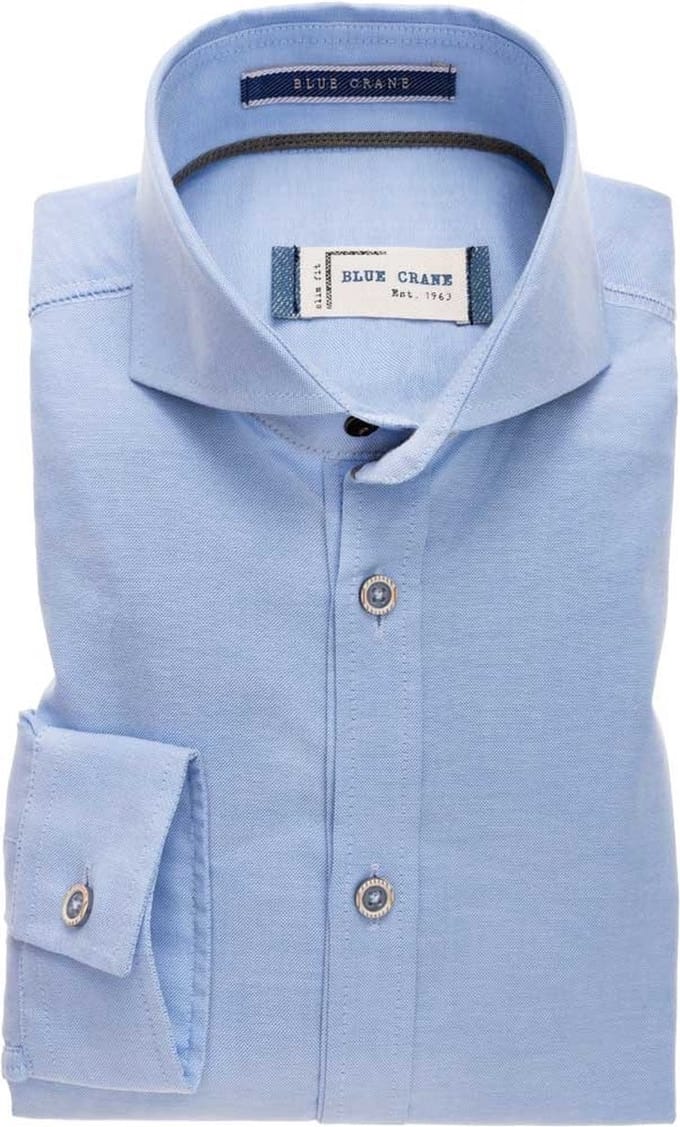 Blue Crane casual oxford shirt lichtblauw