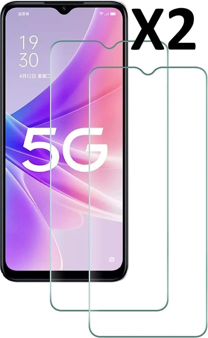 Screenprotector geschikt voor Oppo A56S Screenprotector Gehard Glas - Screenprotector geschikt voor Oppo A56s ScreenprotectorTempered Glass - 2 Stuks