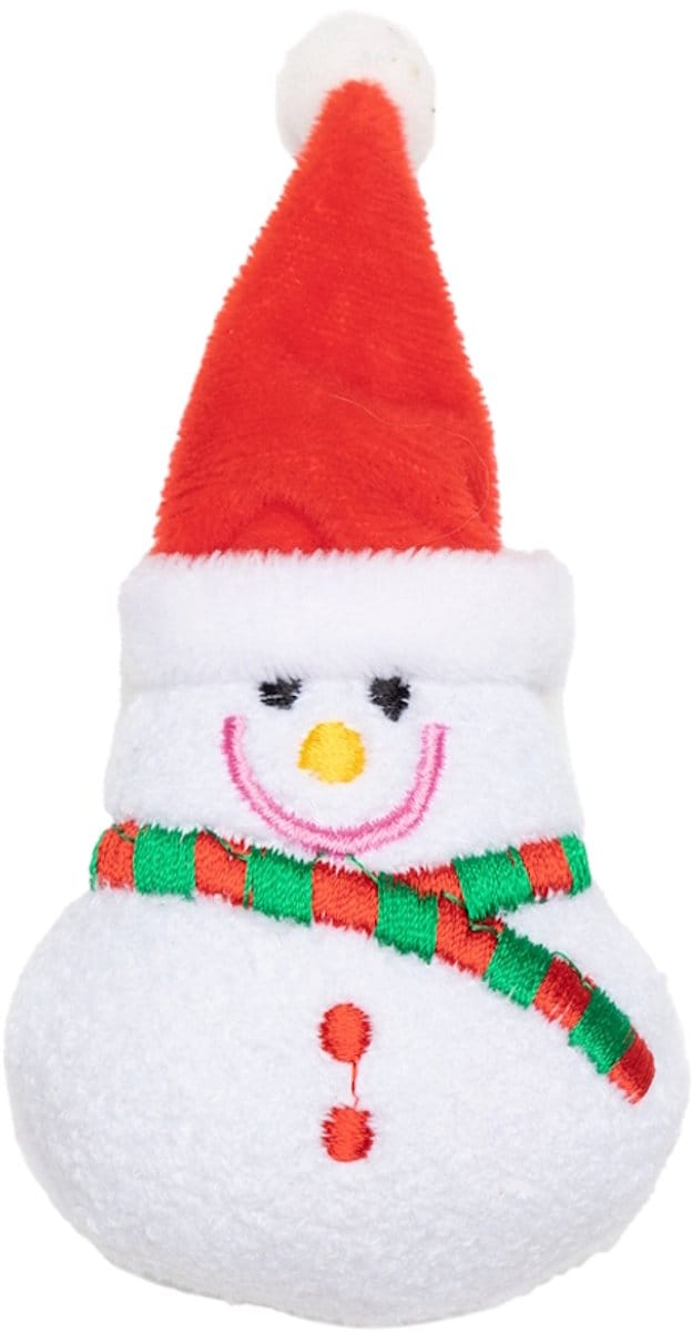 Kerst Sneeuwpop met Catnip - 5 x 9,5 cm - UniQ PETS - Kattenspeeltje