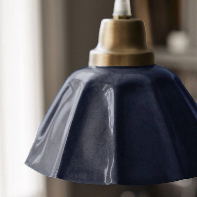 PR Home hanglamp Ester, blauw, Ø 17 cm, stekker, E27