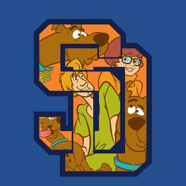 Scooby Doo Collegiate Men's T-Shirt - Royal Blue - S