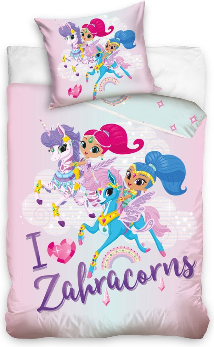 Shimmer & Shine Dekbedovertrek Roze 140x200 cm