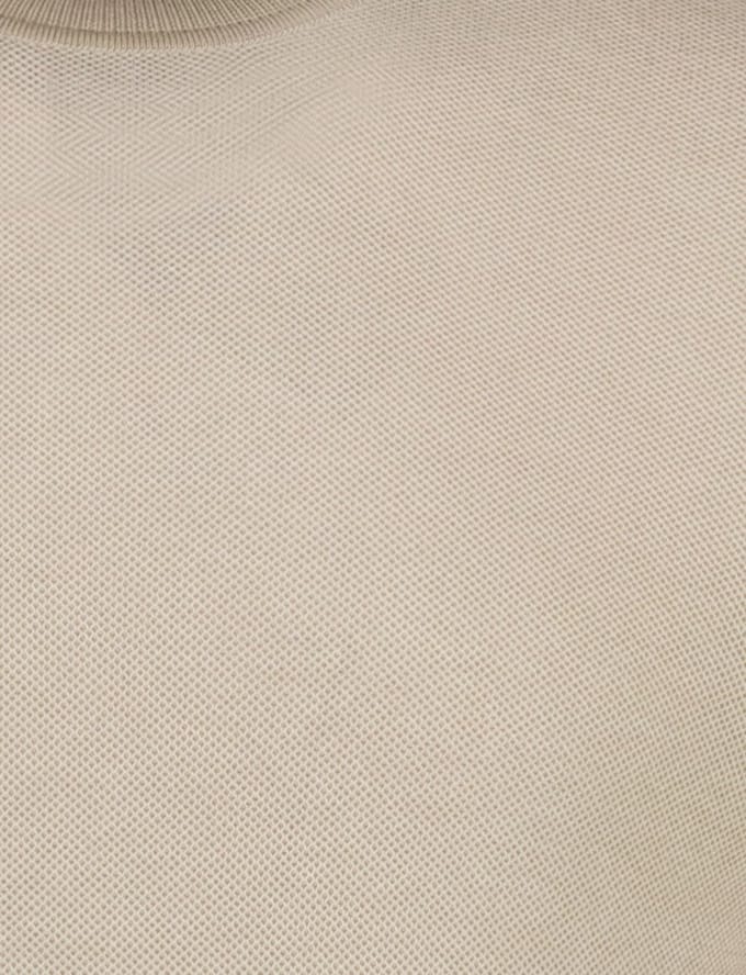 Katoenen poloshirt korte mouw Boss Black effen beige