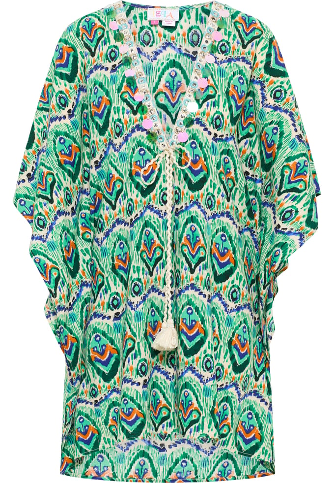 IZIA Kimono Dames Groen Veelkleurig